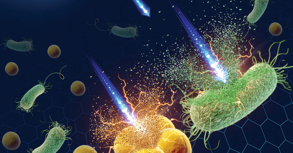 digital illustration of immune defenses against disease