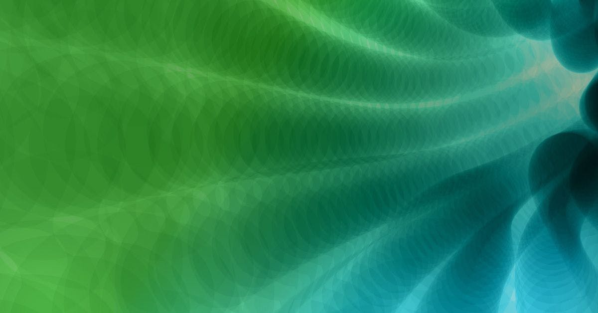 A green and blue abstract background.