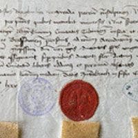 A document with a red seal on it.