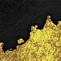 A gold liquid on a black background.