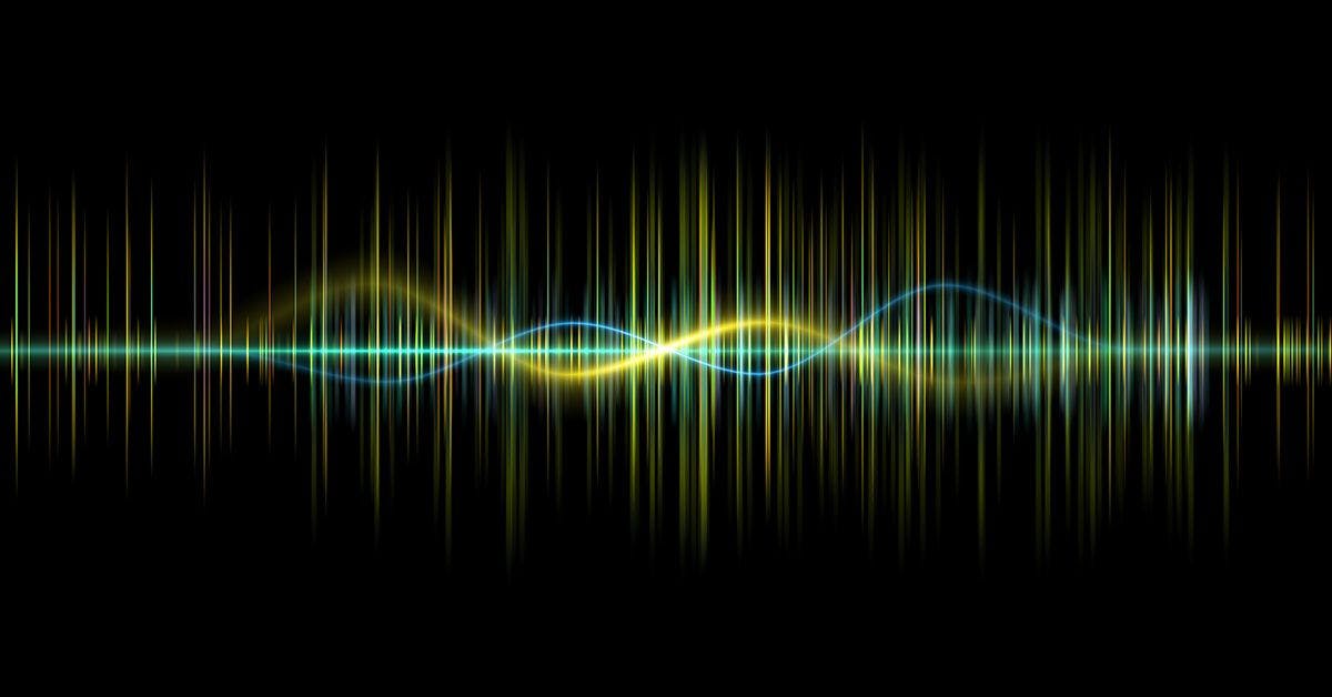 An image of a sound wave on a black background.
