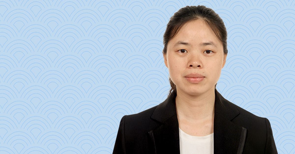 Headshot of Dr. Hongxia Duan, collections development librarian at TU Eindhoven.