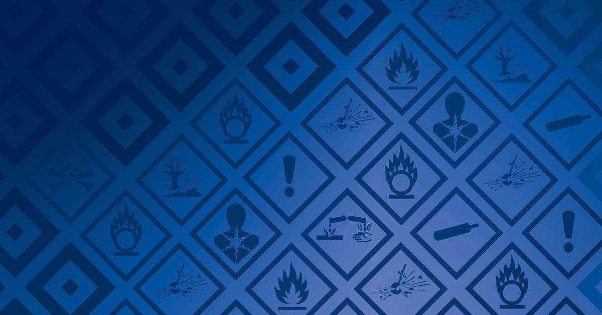 A blue background with icons on it.