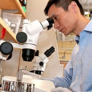 Prof. Chuan He in his laboratory