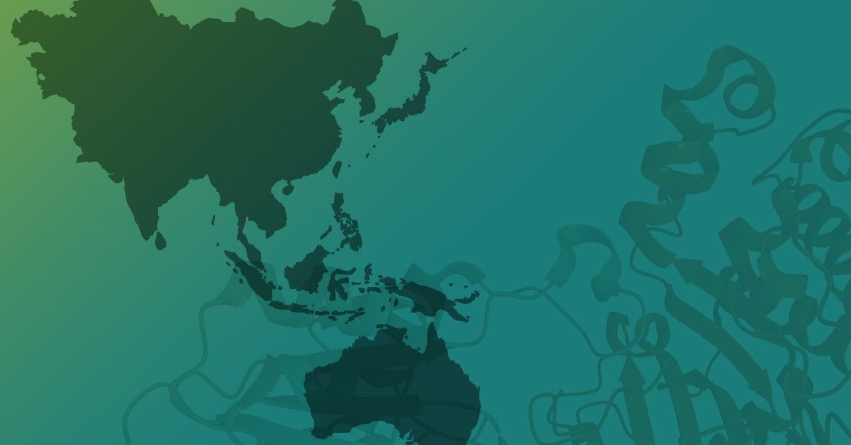 A green background with a map of the world.