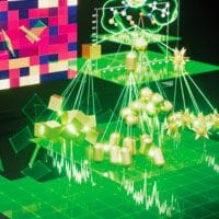 An image of a computer screen with a green screen.