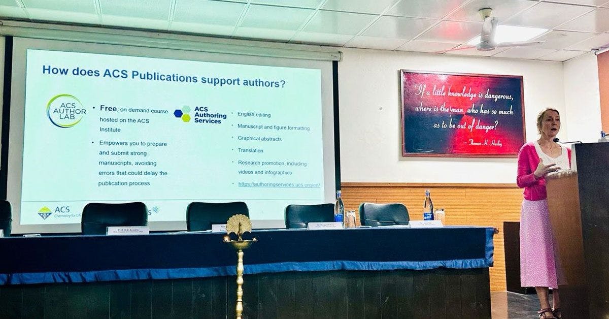 Dr. Maggie Mills Explains How ACS Publications Supports Authors at Workshop in India 2023