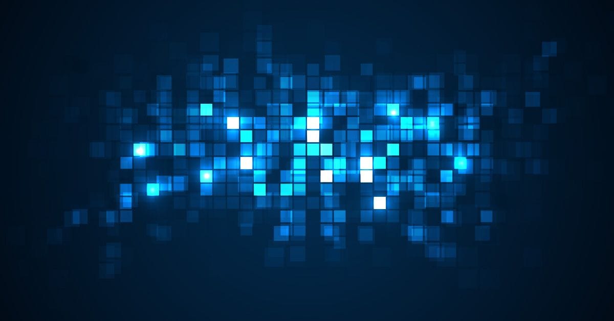 Blue squares on a dark background vector | price 1 credit usd $1.