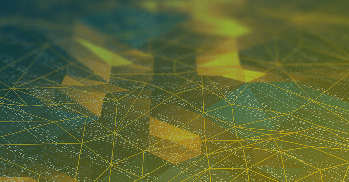 A Yellow and green abstract data network background