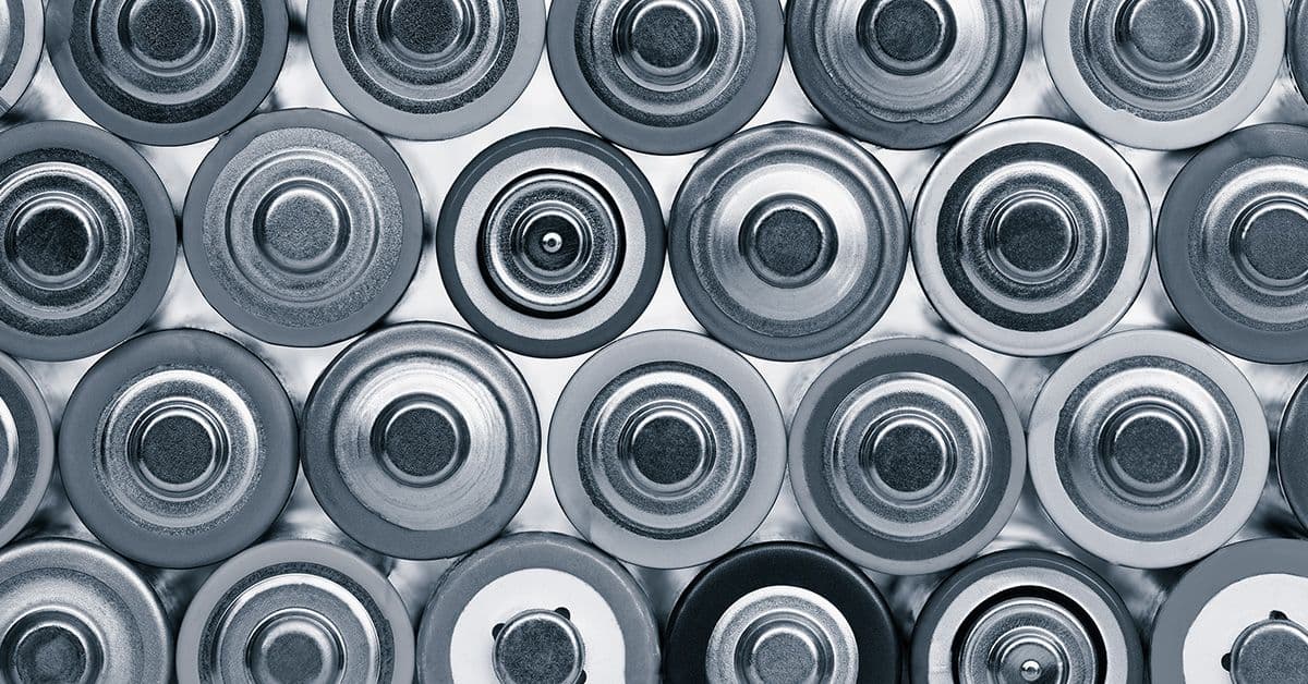 A collection of AA lithium-ion batteries.