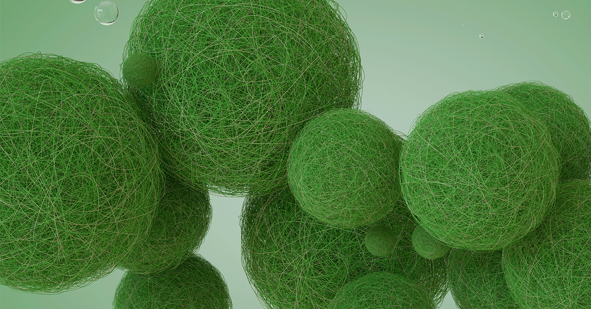 Flying grass spheres futuristic AI