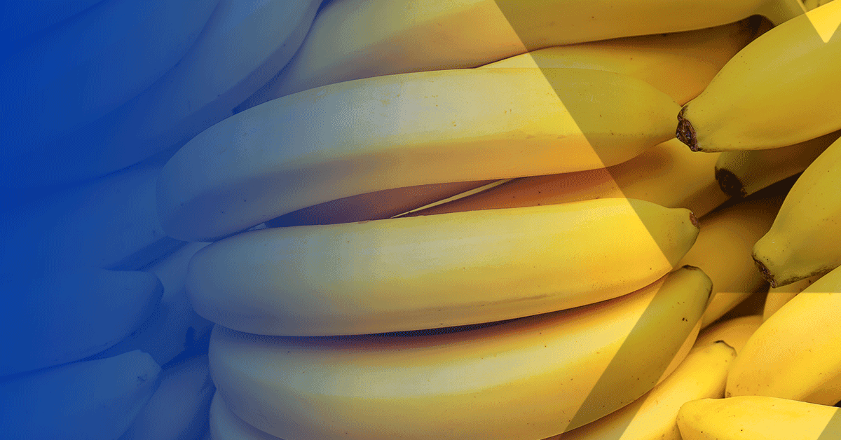 Bunch of ripe yellow bananas