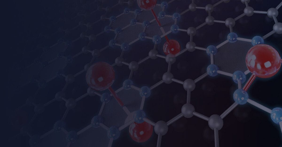 A close-up of a molecule chain