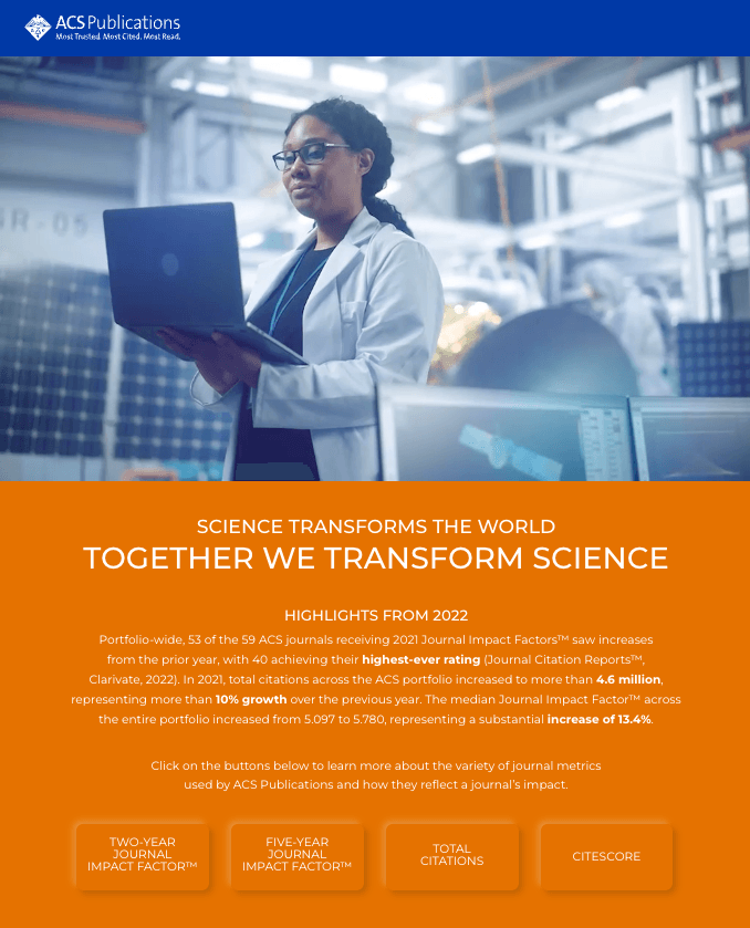 2022 ACS Publications Journal Metrics