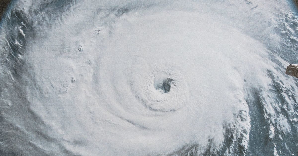 A stark and sobering aerial view of Hurricane Florence. Elements of this image furnished by NASA.