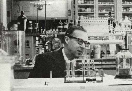 Karl Folkers, director of Merck research, discovered vitamin B12 and cooperated in the synthesis of vitamin B1 and the isolation and synthesis of vitamin B6.Courtesy Merck.