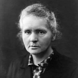 A headshot of Marie Curie