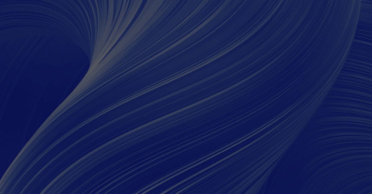 an abstract swirling graphic in shades of blue, conveying a dynamic, tornado-like movement across the screen.