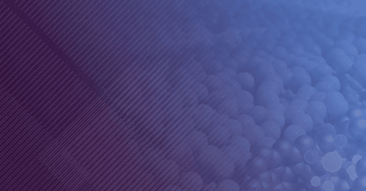 Abstract gradient background featuring purple and blue hues with layered spheres and diagonal lines creating a dynamic visual effect.