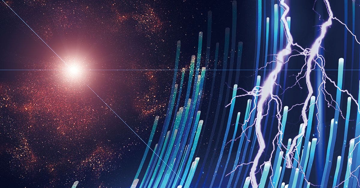 An image of a lightning bolt in the sky.