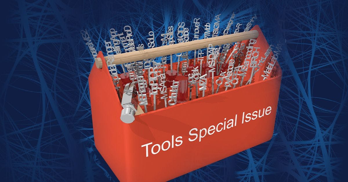 A red box with tools in it and the words tools special issue.
