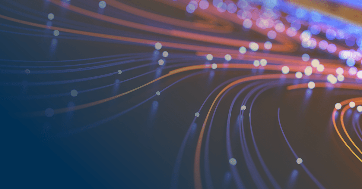 A blurry image of a network of lights.