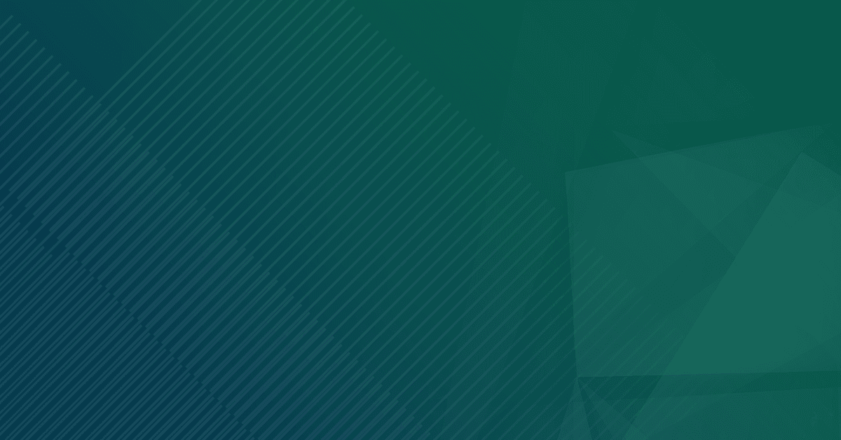 Abstract geometric background with green and blue gradients, featuring diagonal stripes and overlapping transparent shapes.