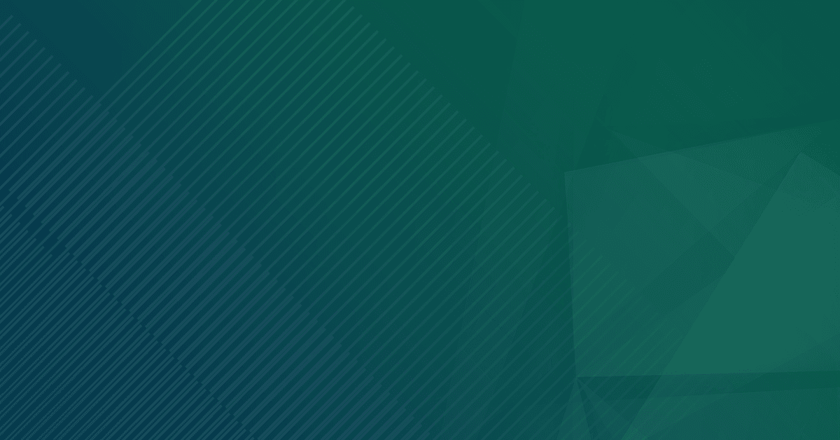 Abstract geometric background with green and blue gradients, featuring diagonal stripes and overlapping transparent shapes.