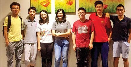 Second from left, Dr. Zhouyuan (Joey) Li, School of Environment, Tsinghua University, with colleagues and partners from Tsinghua University, Peking University, and the Chinese Academy of Sciences.