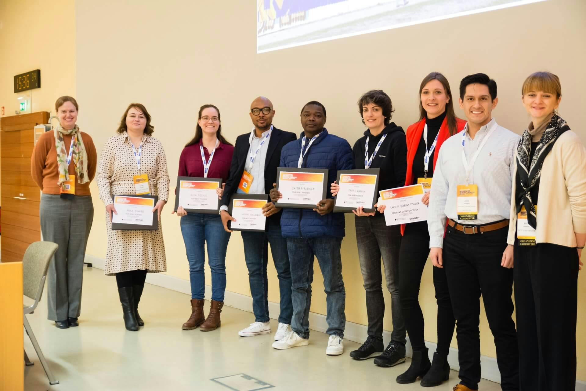 Best Poster Winners posting with ACS staff at the Bonn Symposium