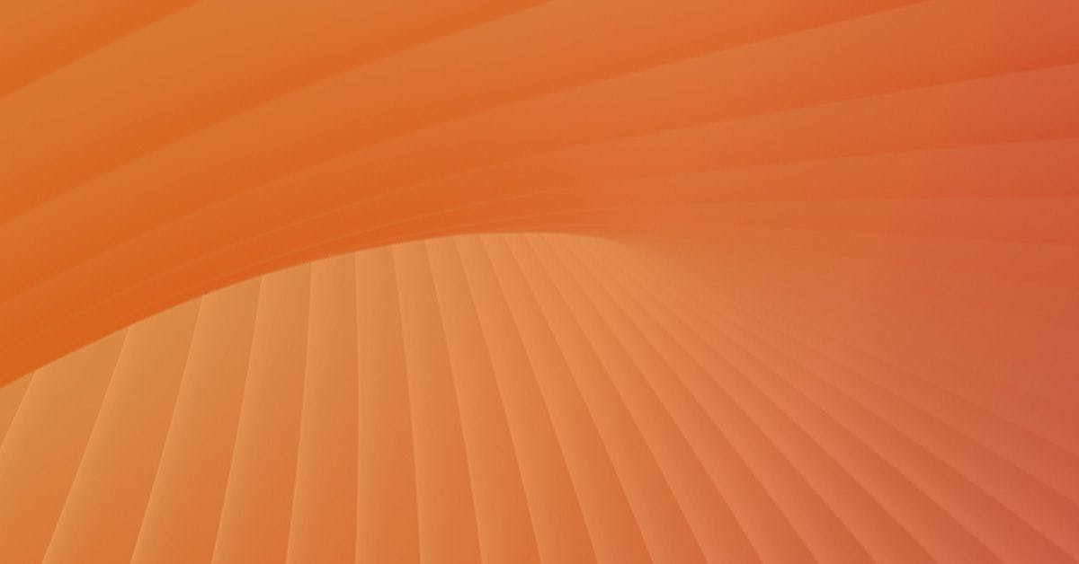 Abstract orange background with gradient and radial line pattern.