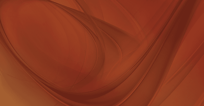 Abstract image with overlapping, fluid shapes in shades of red and orange. The design features smooth, flowing lines and a gradient effect, creating a sense of depth and movement.
