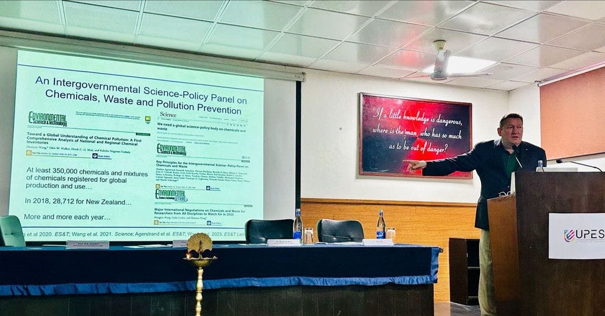 ACS ES&T Editor Giving a Lecture at Workshop in India 2023