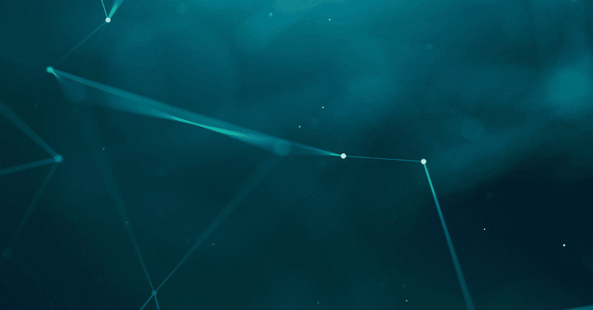 A blue background with a lot of lines and dots.