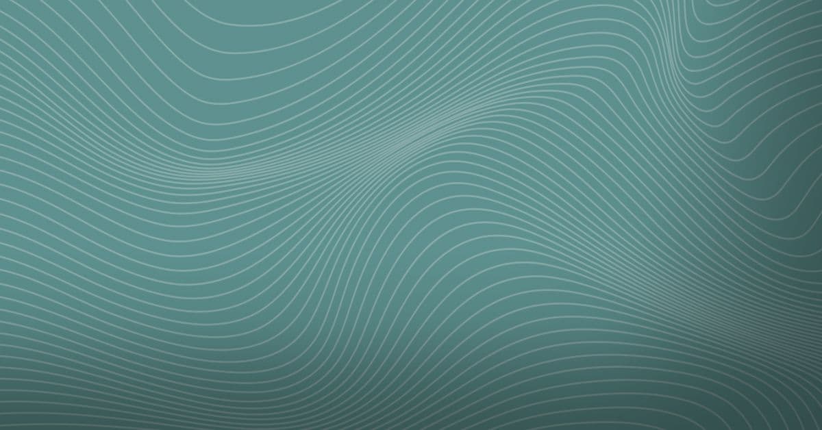 Abstract digital artwork of teal wavy lines