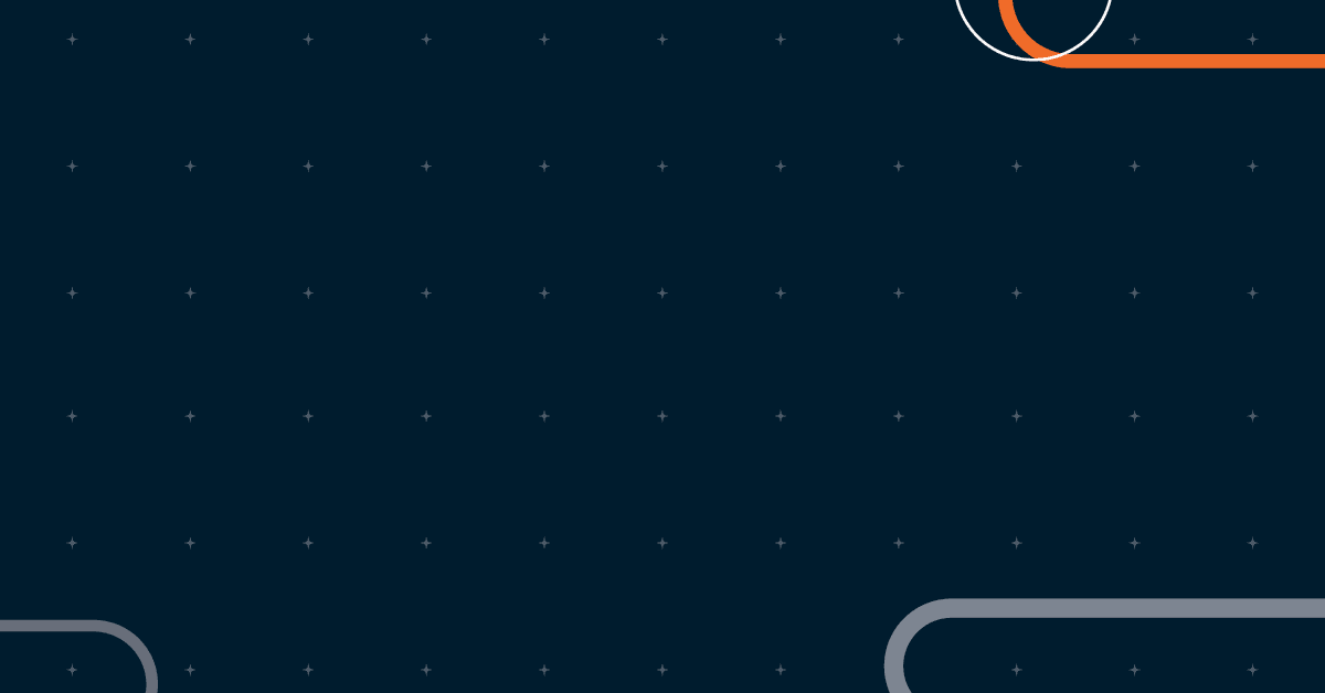 A black background with orange lines and arrows.