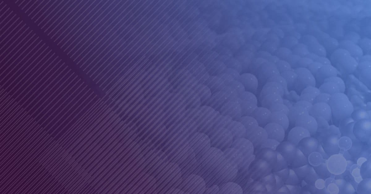 Abstract gradient background featuring purple and blue hues with layered spheres and diagonal lines creating a dynamic visual effect.