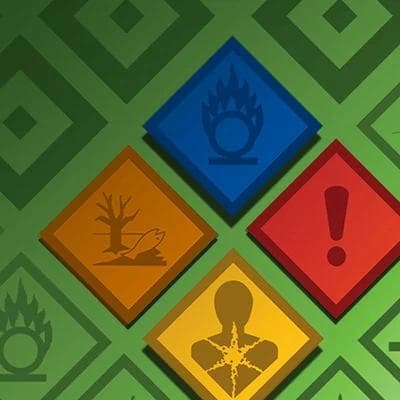 Chemical hazard icons