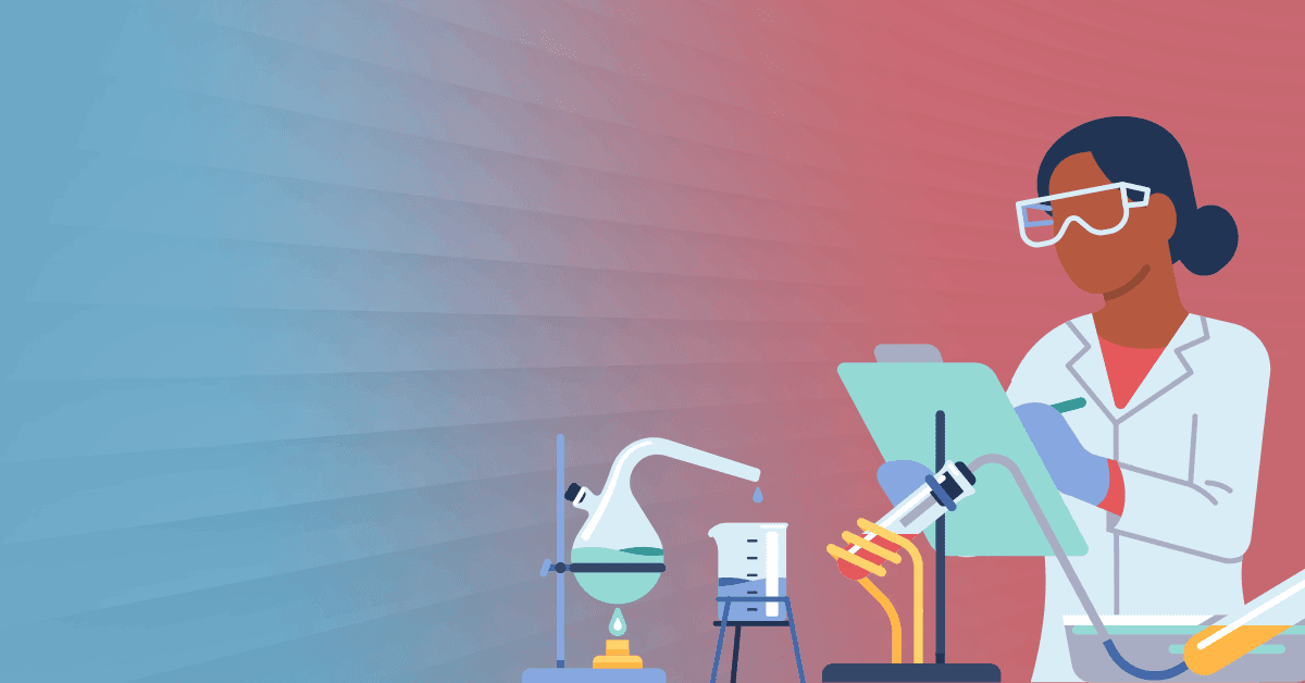 Woman scientist in her lab