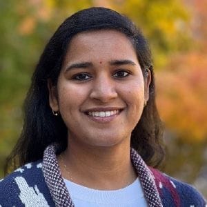 A headshot of Deepti Sharan