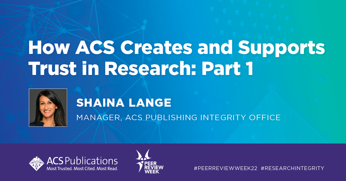 ACS Peer Review Week 2022 Part 1: Meet Shaina Lange
