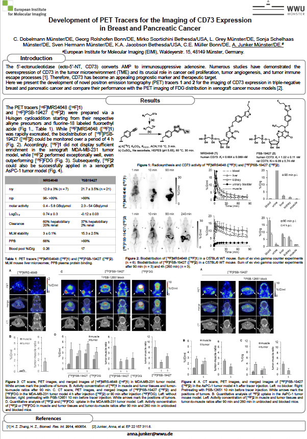 Digital Poster of winning research by Dr. Anna Junker