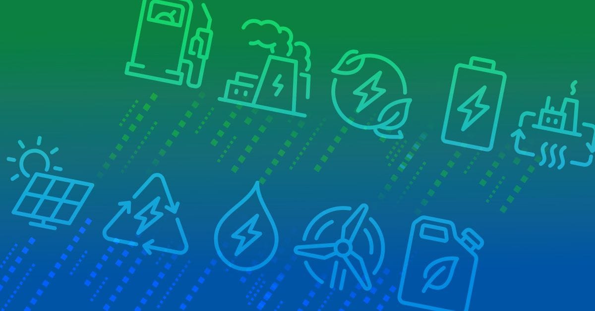 abstract sustainability and energy-related iconography