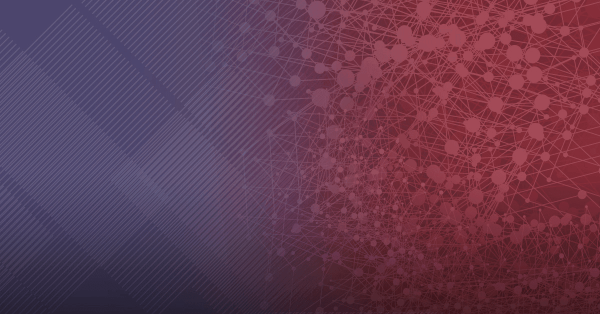 Abstract digital artwork with lines and circles with a left-to-right purple/red fade