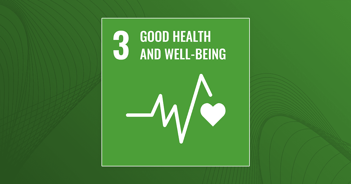 An image displaying the icon for UN Sustainable Development Goal #3: Good Health and Well-Being